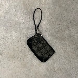 Black coach wristlet